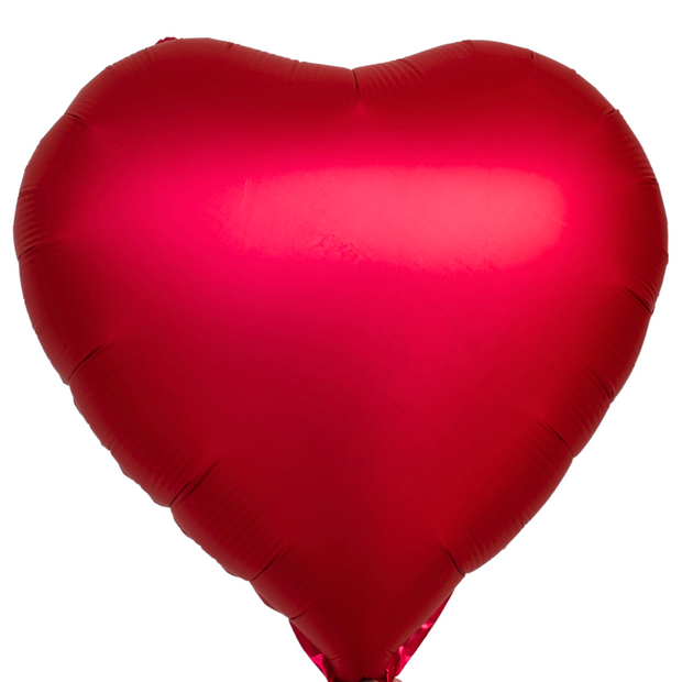 Red Metallic Heart Balloon